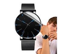 Elegante Uhren für Herren, lässige und sportliche Armbanduhr mit Stahlband, Zifferblatt von 42 mm, modische Luxusuhr für Männer, Vater, langlebiges Armband