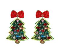 Elegante Weihnachts Ohrringe Handgefertigte Perlen Ohrschmuck Stilvolle Weihnachts Ohrstecker Für Modeliebhaber Festliche Frauen Ohrringe