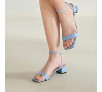 Elegante weiße Sandalen für Damen mit niedrigen Blockabsätzen, PU-Lederriemen und Knöchelriemen