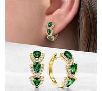 Elegante Zirkonia Ohrstecker Damen 925 für sterling Silber Nadel Kristall Blume Design Alltag Büro Party Geschenkbox 2x2cm(05)