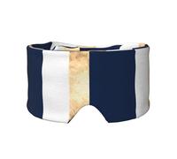 Eleganter Faux Gold Navy Blue White Stripes Accent, Vollständige Augenabdeckungen, lichtblockierende Augenmaske, Schlafaugen- und Ohrenschützer