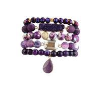 Eleganter handgefertigter Stein-Perlenschmuck, natürliche Textur, für Freunde oder Liebhaber, Geschenk, Naturstein