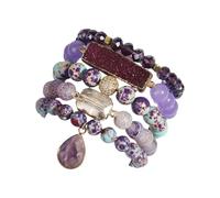 Eleganter handgefertigter Stein-Perlenschmuck, natürliche Textur, für Freunde oder Liebhaber, Geschenk, Naturstein