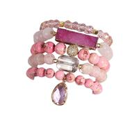 Eleganter handgefertigter Stein-Perlenschmuck, natürliche Textur, für Freunde oder Liebhaber, Geschenk, Naturstein