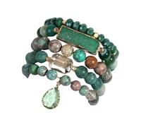 Eleganter handgefertigter Stein-Perlenschmuck, natürliche Textur, für Freunde oder Liebhaber, Geschenk, Naturstein