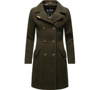 Kurzmantel MARIKOO "Nanakoo", Damen, Gr. 5XL (50), grün (dunkelgrün), Oberstoff: 90% Polyacryl, 8% Viskose, 2% Elasthan; Futter: 100% Polyester; Ärmelfutter: 100% Polyester, figurumspielend ca. Mitte 