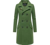 Wollmantel MARIKOO "Nanakoo", Damen, Gr. S (36), grün (helloliv), Oberstoff: 90% Polyacryl, 8% Viskose, 2% Elasthan, Futter: 100% Polyester, Ärmelfutter: 100% Polyester, modisch, figurumspielend ca. M