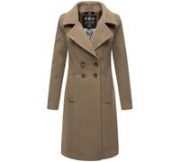 Navahoo Damen Mantel Trenchcoat Winterjacke Wintermantel B661 [B661-Wool-Stone-Brown-Gr.XL]