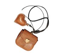 Eleganter Münzhalter, Schlüsselanhänger, stilvoller Münzhalter, Lederstruktur für eine einzigartige Note Ihrer Handtaschensammlung, braun, as show