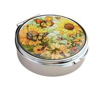 Eleganter Schmuck Organizer Aus Metall Mit Verspiegelten Multifunktionalen Aufbewahrungsfächern Für Medikamente Und Kleine Gegenstände. Multifunktionaler Pillen Und Schmuck Organizer Aus Legierung