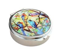 Eleganter Schmuck Organizer aus Metall mit verspiegelten, multifunktionalen Aufbewahrungsfächern für Medikamente und kleine Gegenstände Verspiegelte Schmuckschatulle mit Fächern