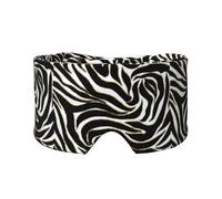 Eleganter Schwarz-Gold-Zebra-Weiß-Tierdruck, Vollständige Augenabdeckungen, lichtblockierende Augenmaske, Schlafaugen- und Ohrenschützer