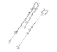 Eleganter Stern lange Quasten Ohrmanschette Clip Nicht Piercing Ohrringe Legierung Textur Clip Ohrring Zubehör für Frauen Trendige Ohrklemme für Frauen