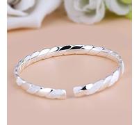 Armband Damen Silber,Elegantes Silbernes Armband Für Frauen 925 Silber Kreativ Matt Twist Kreuzstreifen Silber Armreif Silber Freundschaftsarmbänder Beste Freundin Geschenk Für Weihnachten Geburt