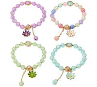 Elegantes Armband Grün 4er Set 6,7x6,7x0,3 Zoll