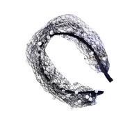 Elegantes Brautschleier-Stirnband mit weißen Perlen, Retro-Stil, Flapper-Stirnband für Hochzeitsfotografie und besondere Anlässe, Perlen verzierte Braut-Kopfbedeckung