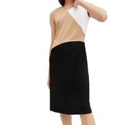 elegantes Damen Business-Kleid ärmelloses Etui-Kleid Jersey-Kleid 957594 Schwarz/Camel/Weiß 32/34