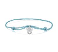 Elegantes Fang Charm Cord Armband, 925 Sterling Silber Armband für Frauen