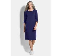Elegantes Kleid mit gerafften Ärmeln blau 44