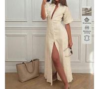 Elegantes Leinen Casual/Büro Pendler minimalistisches Leinen Kleid, Sommerkleider, elegante Kleider für Frauen, Casual Kleider für Frauen