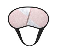 Elegantes, mädchenhaftes Roségold-Glitzer- und weißes Marmor-Design,Vollständige Augenabdeckungen, lichtundurchlässige Schlafmasken, Verdunkelungs-Augenschützer