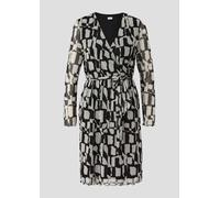s.Oliver Elegantes Mesh-Kleid in Wickel-Optik