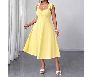 Elegantes romantisches gerafftes A-Linien Trägerkleid in Große Größen, Rot, Frühling/Herbst Damenkleider, hochwertige Damenkleider, Abendkleider, Dame