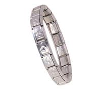 Elegantes, stabiles italienisches Charm-Set aus Edelstahl, Gold und Silber, modulares Schmuck-Accessoire für Damen und Herren, One Size, Wie beschrieben