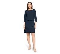 Elegantes Stufenkleid mit Wellensaum blau 42