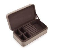ELEGANTIA Jewellery Box - Light Brown Velvet