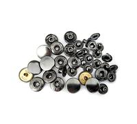 Elegantyl 10 Stück 10/12/15/17/20mm Metall Druckknopf Nähen Knopfverschlüsse Nähen Handwerk Kleidung Taschen, Schwarz, 20mm