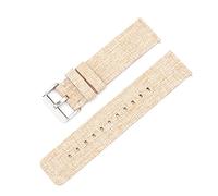 Elegantyl 12mm 14mm 16mm 18mm 20mm 22mm Nylon Canvas Uhrenarmband Ersatzarmband, Beige, 14mm