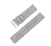 Elegantyl 12mm 14mm 16mm 18mm 20mm 22mm Nylon Canvas Uhrenarmband Ersatzarmband, Hellgrau, 20mm