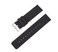 Elegantyl 12mm 14mm 16mm 18mm 20mm 22mm Nylon Canvas Uhrenarmband Ersatzarmband, Schwarz, 12mm