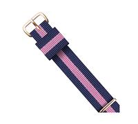 Elegantyl 14mm 16mm 18mm 20mm 22mm Nylon Uhrenarmband Roségold und Silber Schnalle Männer und Frauen Uhrenarmband, 14mm