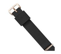 Elegantyl 14mm 16mm 18mm 20mm 22mm Nylon Uhrenarmband Roségold und Silber Schnalle Männer und Frauen Uhrenarmband, 16mm