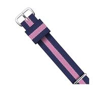 Elegantyl 14mm 16mm 18mm 20mm 22mm Nylon Uhrenarmband Roségold und Silber Schnalle Männer und Frauen Uhrenarmband, 14mm
