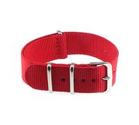 Elegantyl 18mm 20mm 22mm Nato Nylon Uhrenarmband Bunte Streifen Uhrenarmband Herren- und Damenuhrenzubehör, Rot, 20mm