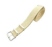 Elegantyl 18mm 20mm Stripe Nato Woven Fiber Uhrenarmband Nato Strap Nylon Watch Ersatzarmband, Beige, 20mm
