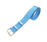 Elegantyl 18mm 20mm Stripe Nato Woven Fiber Uhrenarmband Nato Strap Nylon Watch Ersatzarmband, Hellblau, 20mm