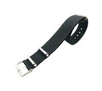Elegantyl 18mm 20mm Stripe Nato Woven Fiber Uhrenarmband Nato Strap Nylon Watch Ersatzarmband, Schwarz, 20mm