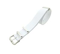 Elegantyl 18mm 20mm Stripe Nato Woven Fiber Uhrenarmband Nato Strap Nylon Watch Ersatzarmband, Weiß, 18mm