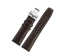 Elegantyl 20mm 22mm Uhrenarmband Armband aus echtem Leder Uhrenarmband mit Faltschließe Herrenuhr Zubehör, 22mm