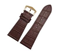 Elegantyl 26mm 30mm Uhrenarmband Schwarz/Braun Echtes Lederarmband für Herrenuhrenzubehör, 30mm