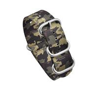 Elegantyl Camouflage Nylon Uhrenarmband 20mm 22mm Nato Sport Canvas Uhrenarmband mit Edelstahl-Ringschnalle, 20mm