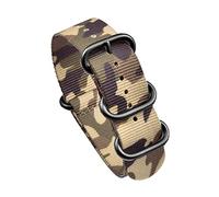 Elegantyl Camouflage Nylon Uhrenarmband 20mm 22mm Nato Sport Canvas Uhrenarmband mit Edelstahl-Ringschnalle, 20mm