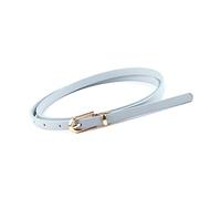 Elegantyl Damen Ledergürtel Dünner Damengürtel Schmaler Gürtel Damen Freizeitgürtel Kleidergürtel, Hellblau, 108cm