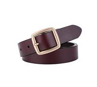 Elegantyl Damen Ledergürtel Taillengürtel Freizeitgürtel Dornschließe Damen Ledergürtel für Hosen Accessoires 110cm, 115cm