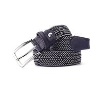 Elegantyl Elastischer Gürtel in gemischten Farben für Herren, gewebter elastischer Stretchgürtel, geflochtener Strickgürtel, 3,4cm Breite, Canvas-Gürtel, 115cm