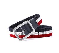 Geflochtener Nylongürtel ohne Löcher Elastischer Wendegürtel für Herren mit gewebtem Canvas-Gürtel in verschiedenen Farben, 105cm